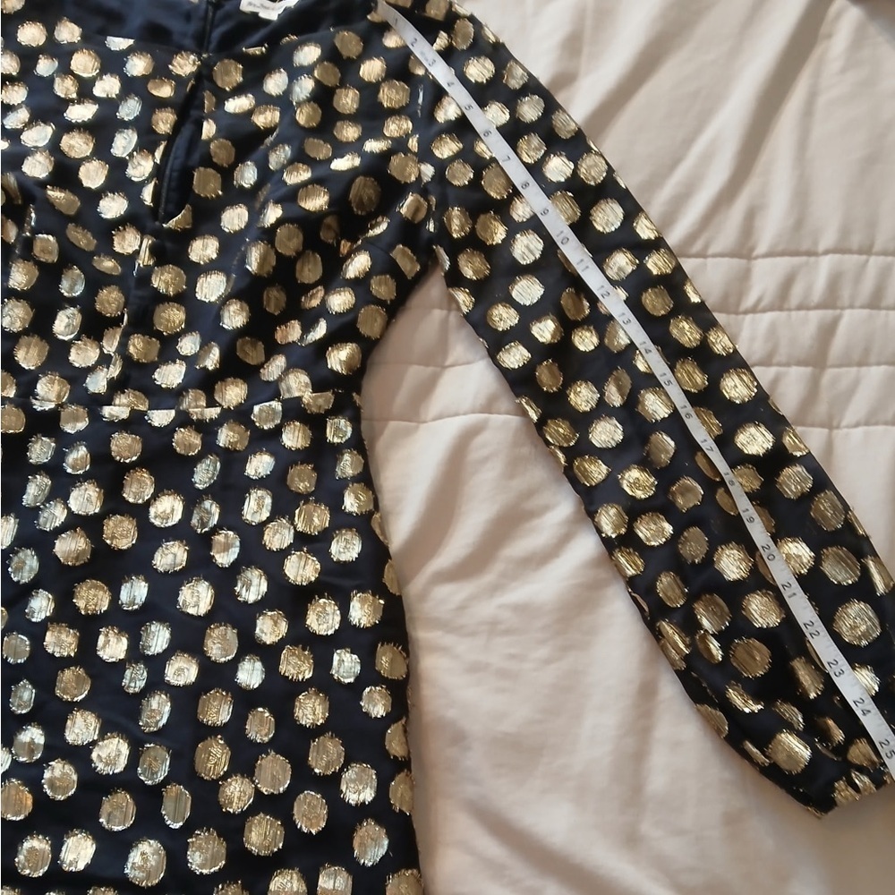 For Love And Lemons Black and Gold Long Sleeve Dress - Picture 9 of 11